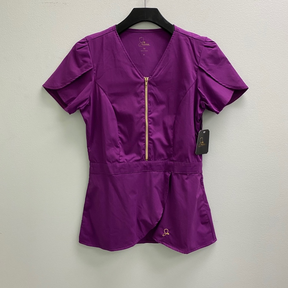 Purple Jaanuu Tulip Scrub Top